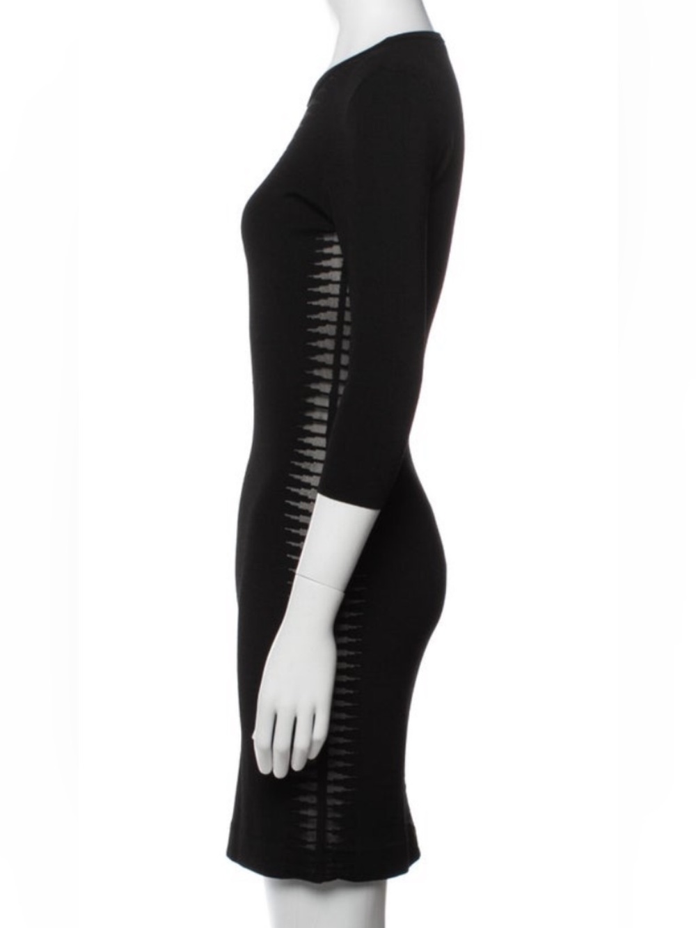 Alexander McQueen Black Cutout Sheath Mini Dress - Picture 2 of 3